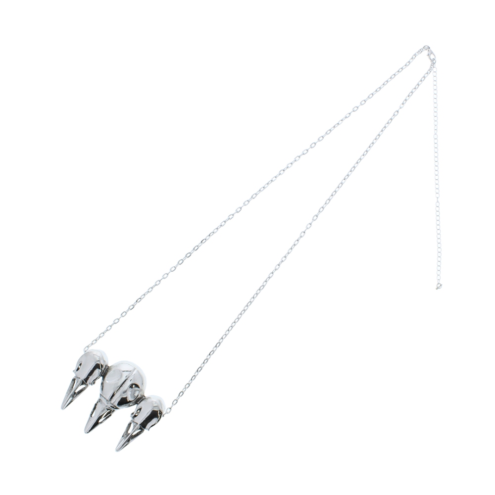 Zac's Alter Ego - Triple Raven Skull Ketting - Zilverkleurig